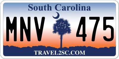 SC license plate MNV475