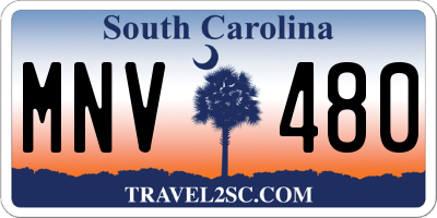 SC license plate MNV480