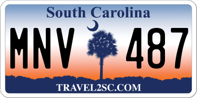 SC license plate MNV487