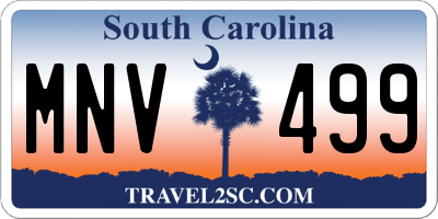 SC license plate MNV499