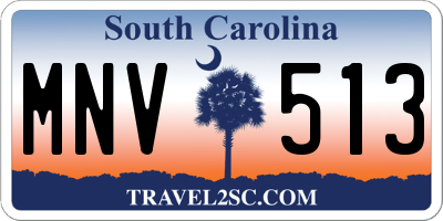 SC license plate MNV513