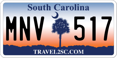 SC license plate MNV517
