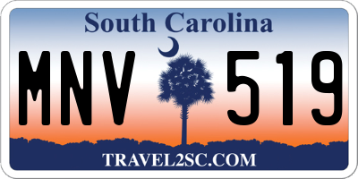 SC license plate MNV519
