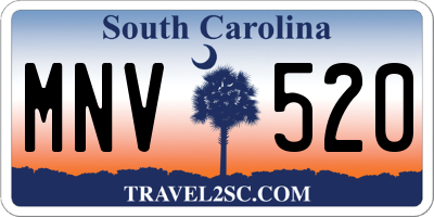 SC license plate MNV520