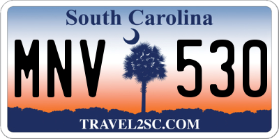 SC license plate MNV530