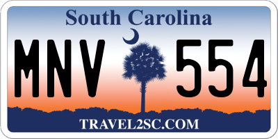 SC license plate MNV554