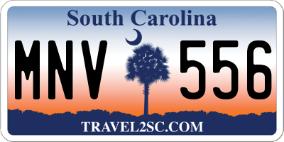 SC license plate MNV556