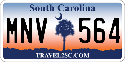 SC license plate MNV564