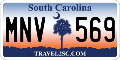 SC license plate MNV569