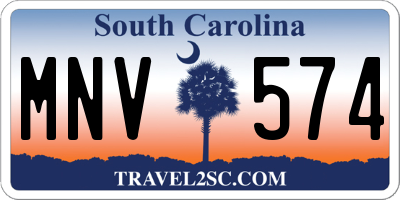 SC license plate MNV574