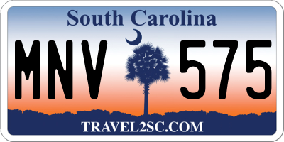 SC license plate MNV575