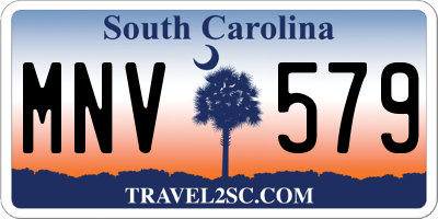 SC license plate MNV579