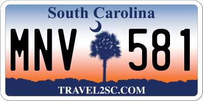 SC license plate MNV581