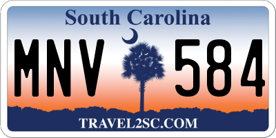 SC license plate MNV584