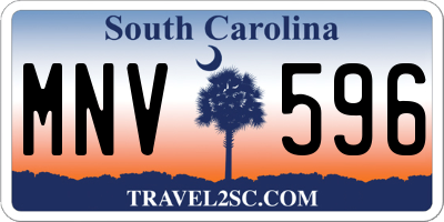 SC license plate MNV596