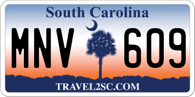 SC license plate MNV609