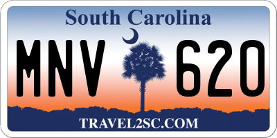 SC license plate MNV620