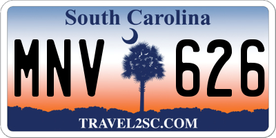 SC license plate MNV626