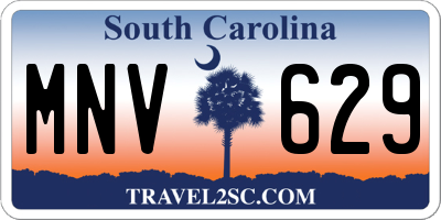 SC license plate MNV629