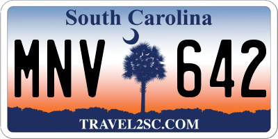 SC license plate MNV642