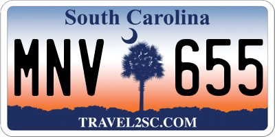 SC license plate MNV655
