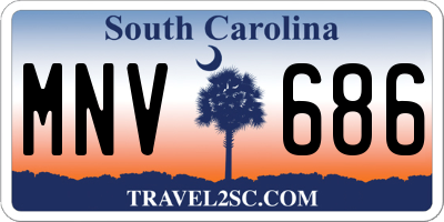 SC license plate MNV686