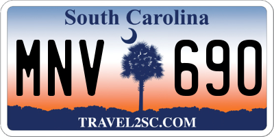 SC license plate MNV690