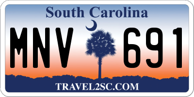 SC license plate MNV691