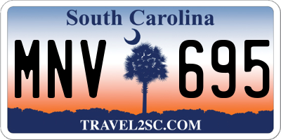 SC license plate MNV695