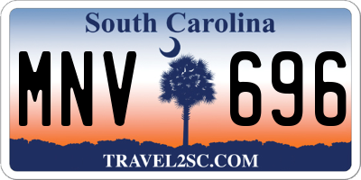 SC license plate MNV696