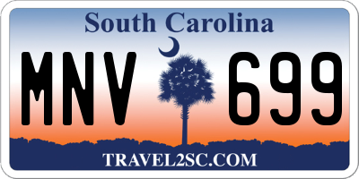 SC license plate MNV699