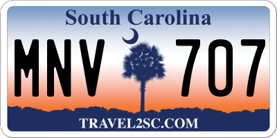SC license plate MNV707