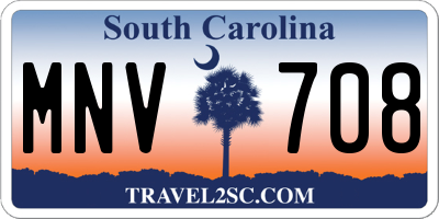 SC license plate MNV708