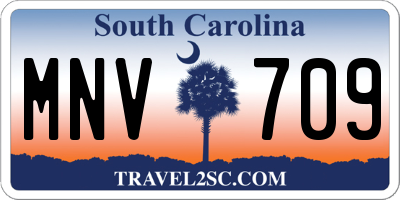 SC license plate MNV709