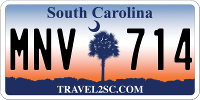 SC license plate MNV714