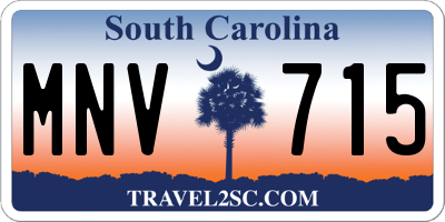 SC license plate MNV715