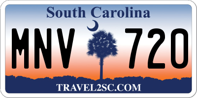 SC license plate MNV720