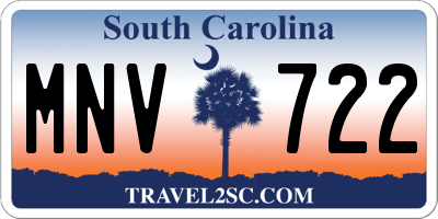SC license plate MNV722