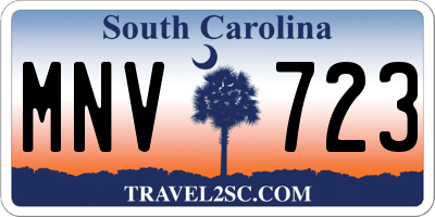 SC license plate MNV723