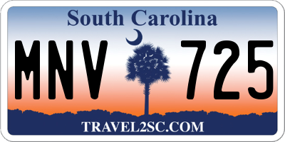 SC license plate MNV725