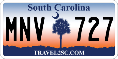SC license plate MNV727