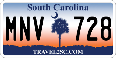 SC license plate MNV728