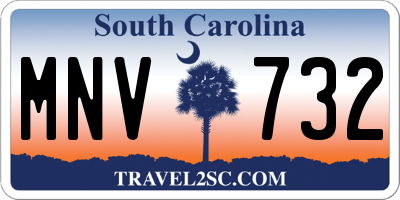 SC license plate MNV732