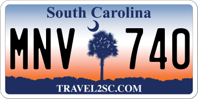 SC license plate MNV740