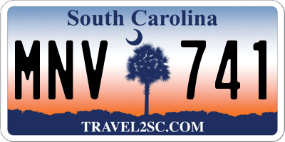 SC license plate MNV741