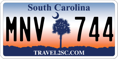 SC license plate MNV744