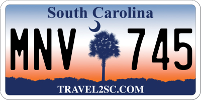 SC license plate MNV745