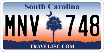 SC license plate MNV748