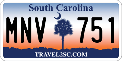 SC license plate MNV751