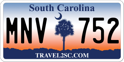 SC license plate MNV752